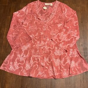 Vintage Victoria's Secret floral satin lace cover up